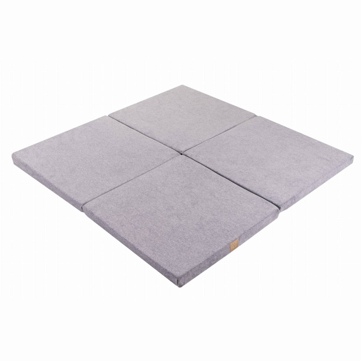 Soft Square Play Mat for Babies & Children — Velvet (Light Grey) - Tiny Tugz™