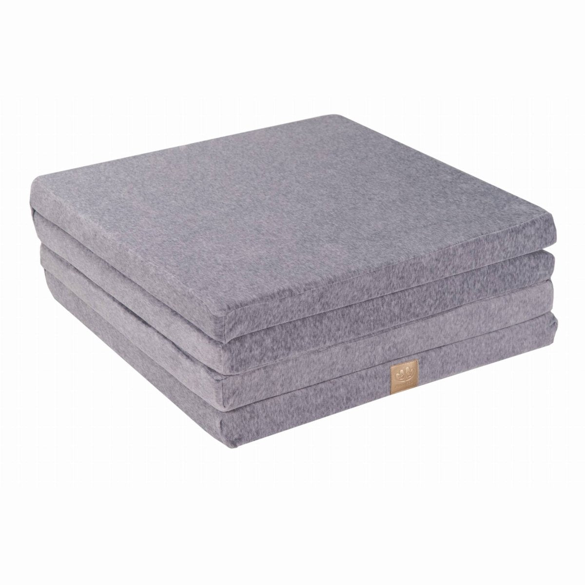 Soft Square Play Mat for Babies & Children — Velvet (Light Grey) - Tiny Tugz™