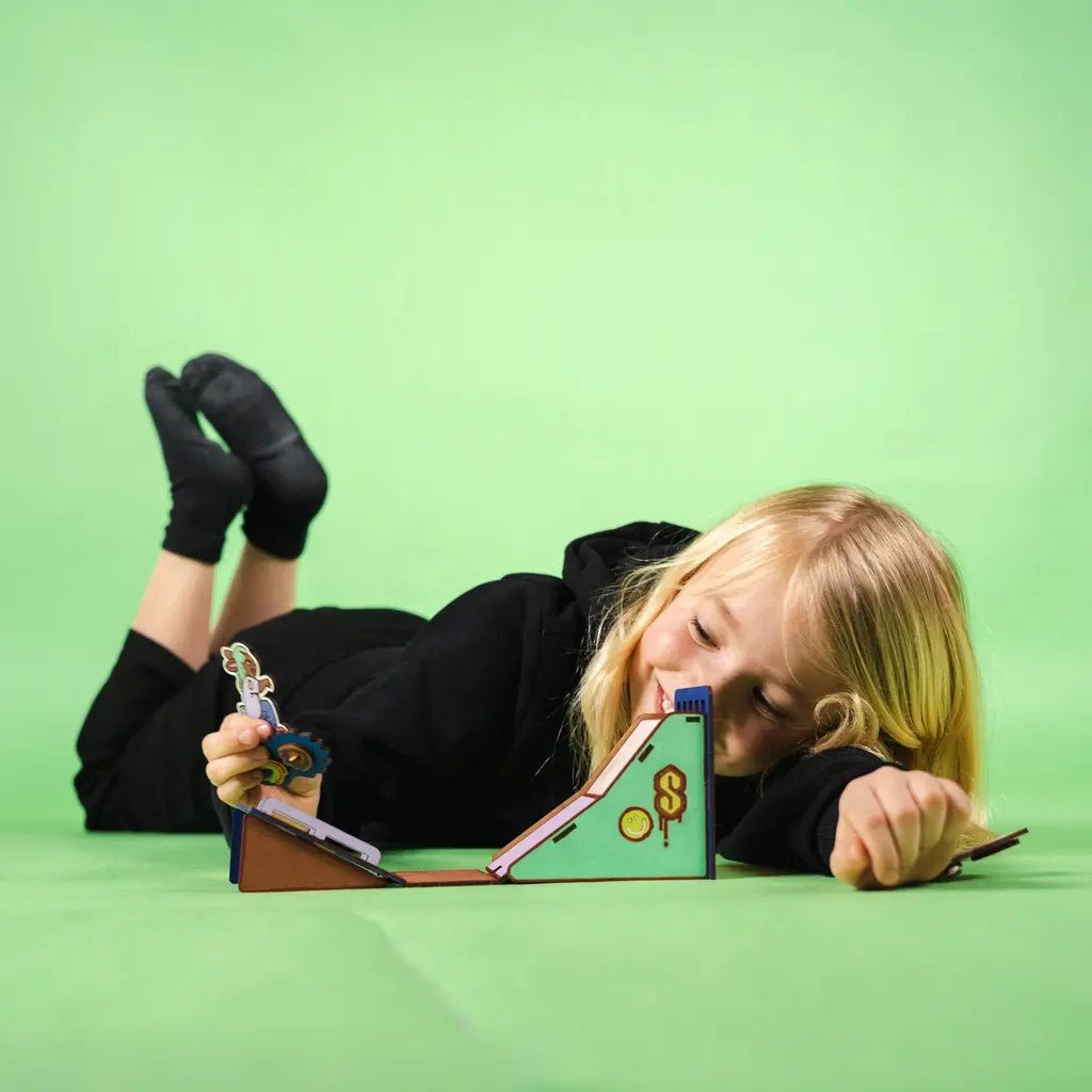 Spark & Loud - Colour-Your-Own Wooden Skatepark Play Set - Tiny Tugz™