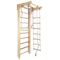 Sportbaby Kinder 2 Wooden Wall Bars with Pull-Up Bar & Rope Accessories - Tiny Tugz™