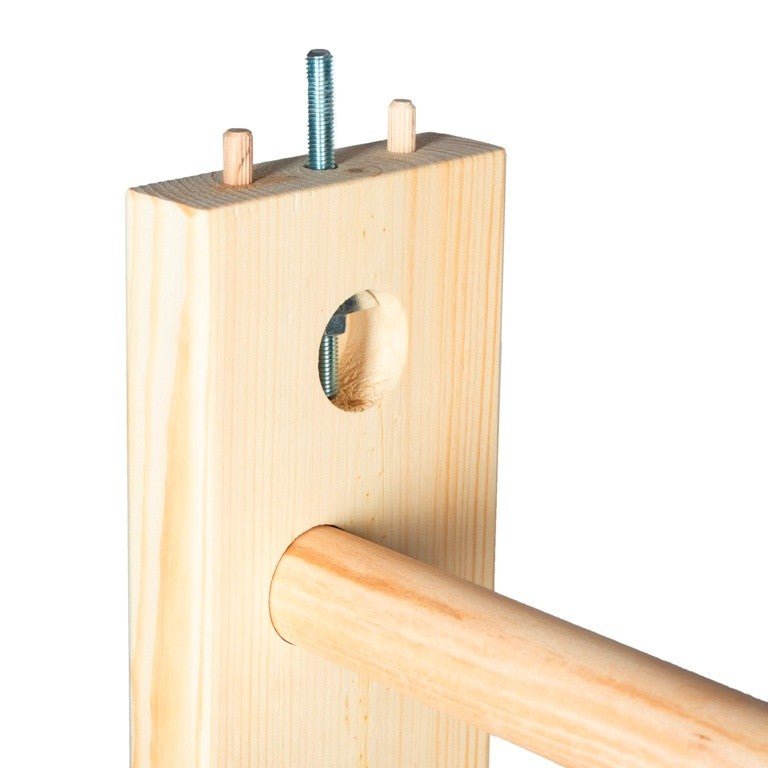 Sportbaby Kinder 2 Wooden Wall Bars with Pull-Up Bar & Rope Accessories - Tiny Tugz™