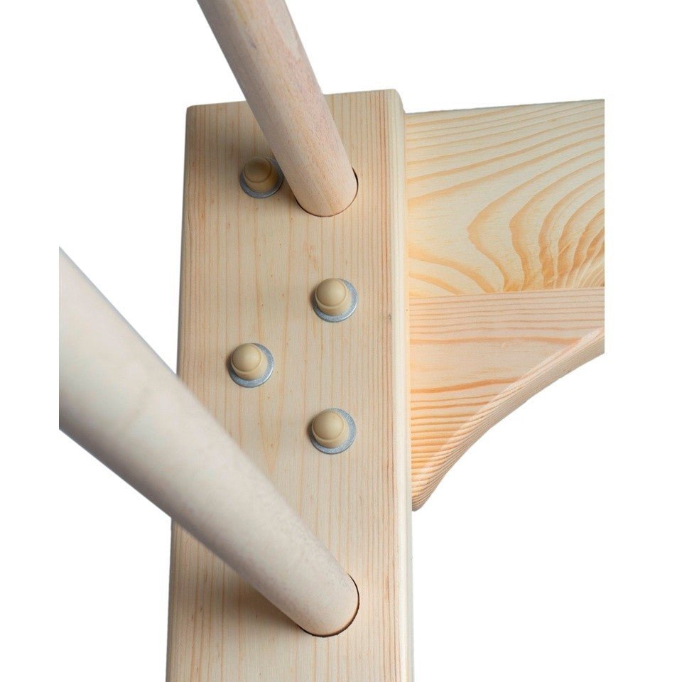 Sportbaby Kinder 2 Wooden Wall Bars with Pull-Up Bar & Rope Accessories - Tiny Tugz™