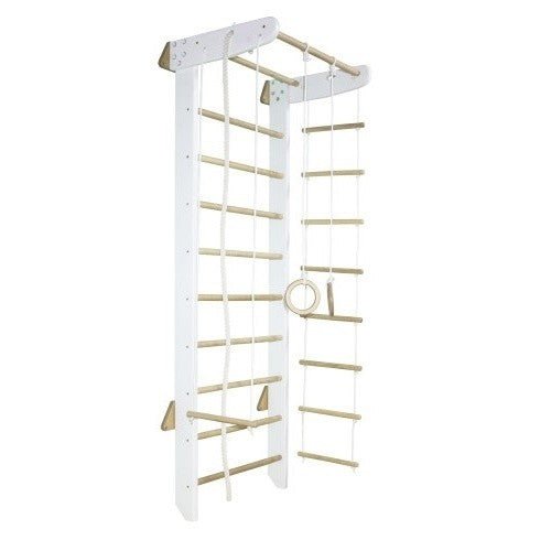Sportbaby Standard Umka 2 Wooden Wall Bars with Pull-Up Bar & Rope Accessories - Tiny Tugz™