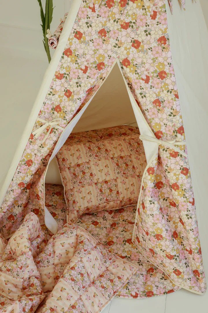 Spring Garden Cotton Teepee Tent for Kids & Toddlers (3y+) - Tiny Tugz™