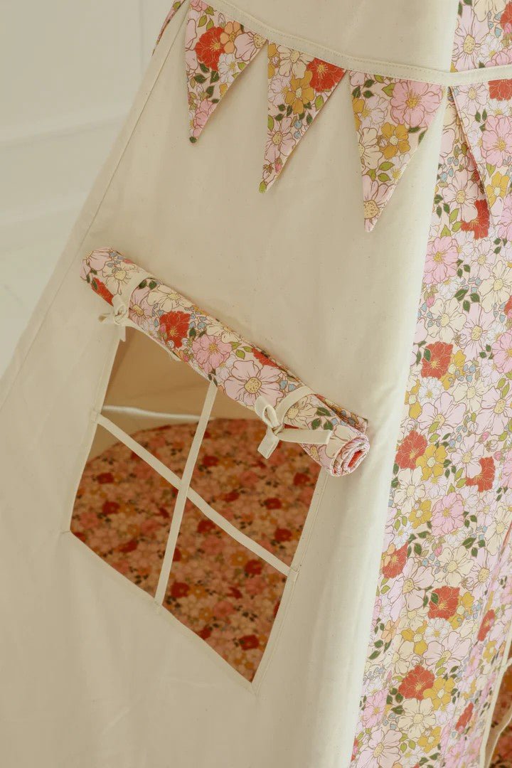 Spring Garden Cotton Teepee Tent for Kids & Toddlers (3y+) - Tiny Tugz™
