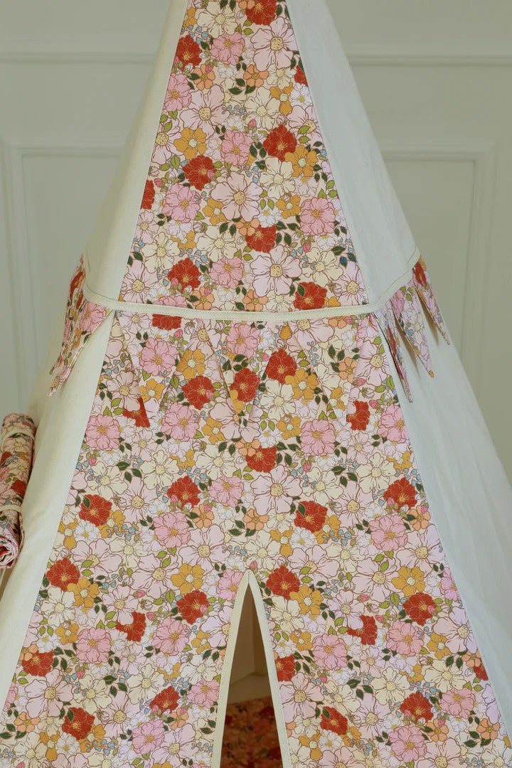 Spring Garden Cotton Teepee Tent for Kids & Toddlers (3y+) - Tiny Tugz™