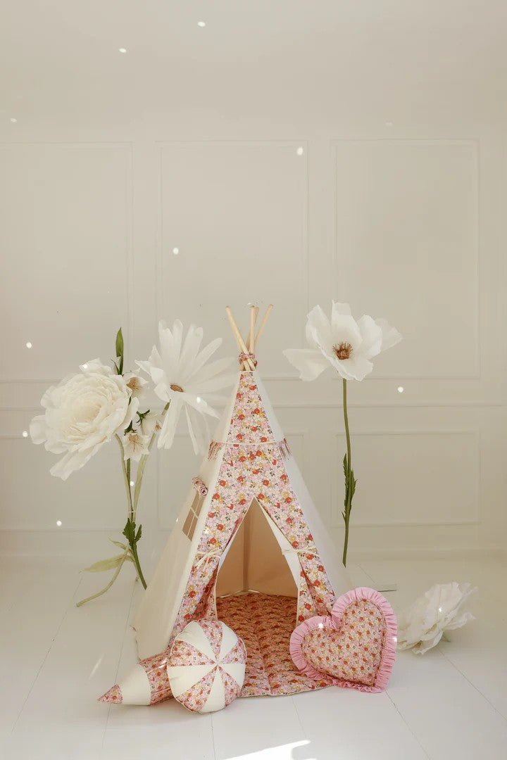 Spring Garden Cotton Teepee Tent for Kids & Toddlers (3y+) - Tiny Tugz™