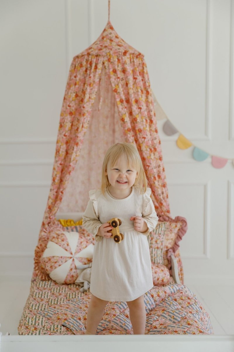 Spring Garden Muslin Cotton Bed Canopy for Babies & Kids (0–6y) - Tiny Tugz™
