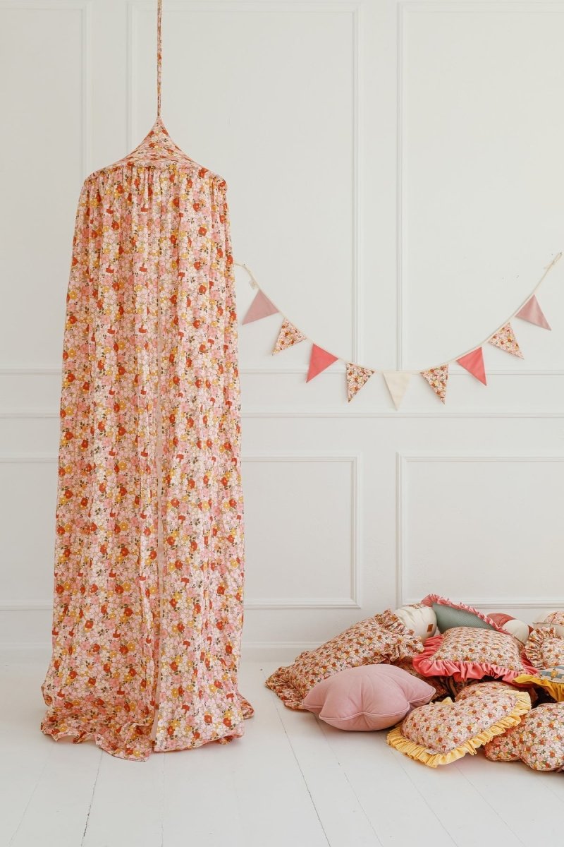 Spring Garden Muslin Cotton Bed Canopy for Babies & Kids (0–6y) - Tiny Tugz™