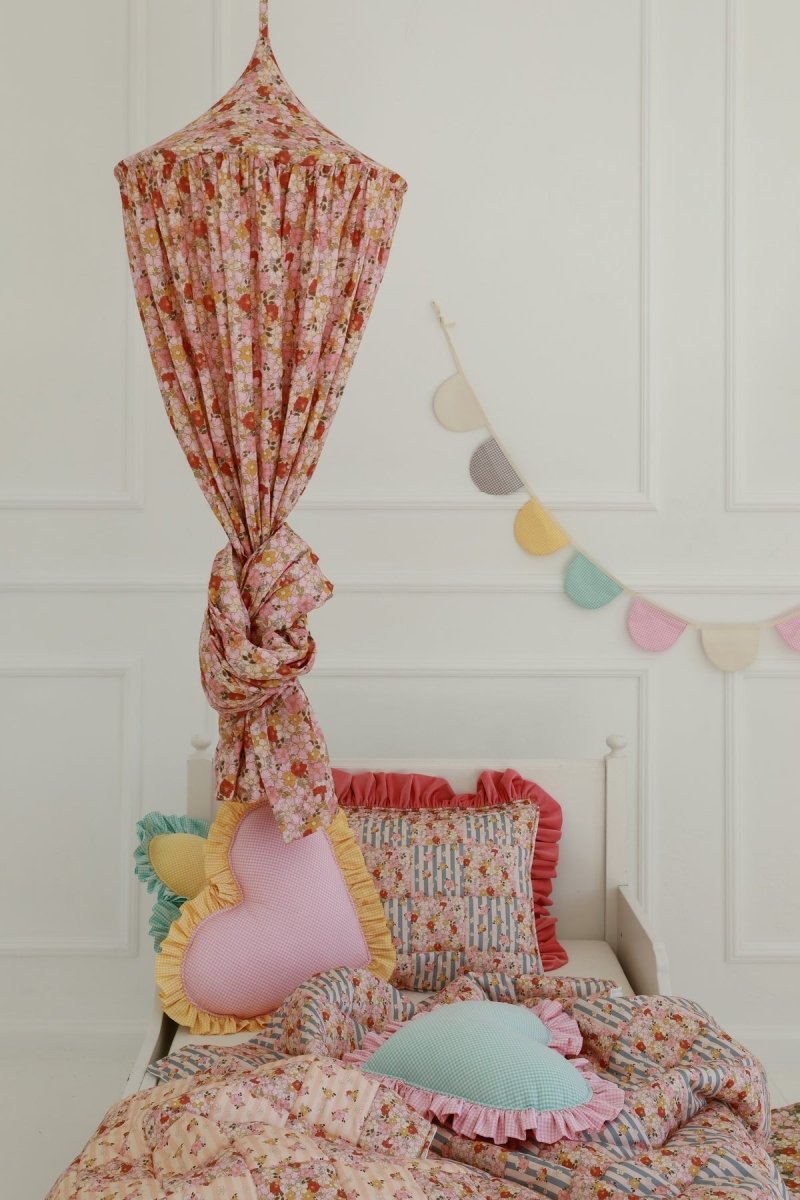 Spring Garden Muslin Cotton Bed Canopy for Babies & Kids (0–6y) - Tiny Tugz™