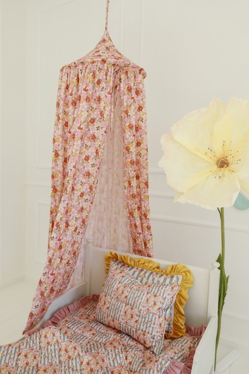 Spring Garden Muslin Cotton Bed Canopy for Babies & Kids (0–6y) - Tiny Tugz™