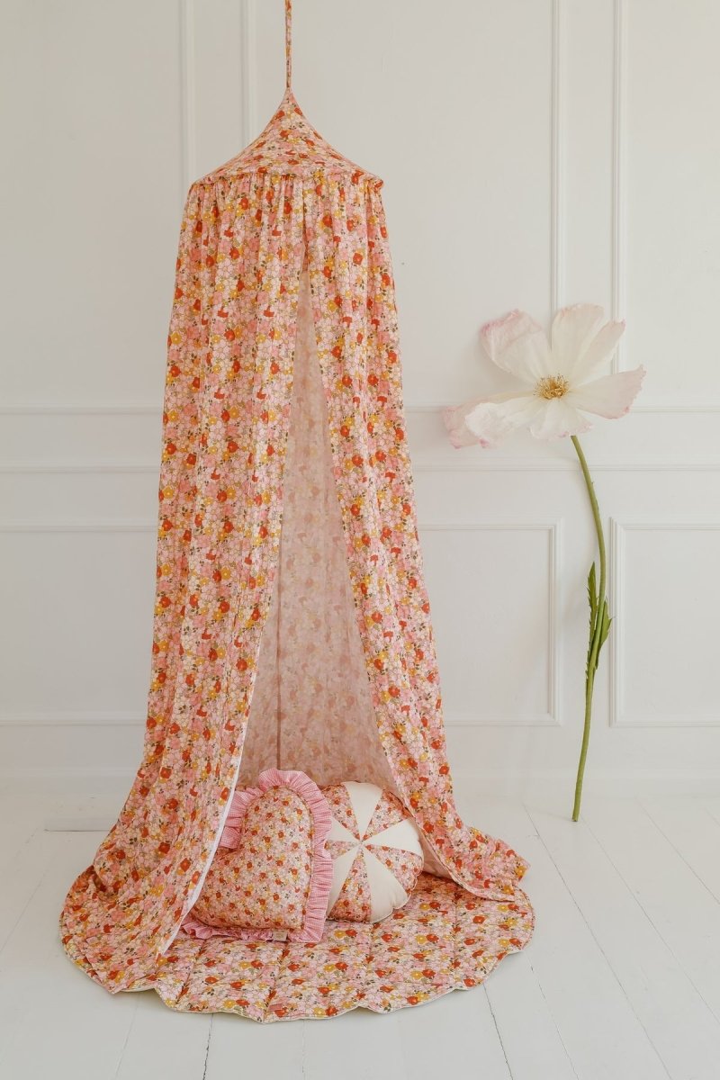 Spring Garden Muslin Cotton Bed Canopy for Babies & Kids (0–6y) - Tiny Tugz™