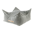 Square Floor Pouf for Kids - Corduroy, 60 x 60 cm (Grey) - Tiny Tugz™