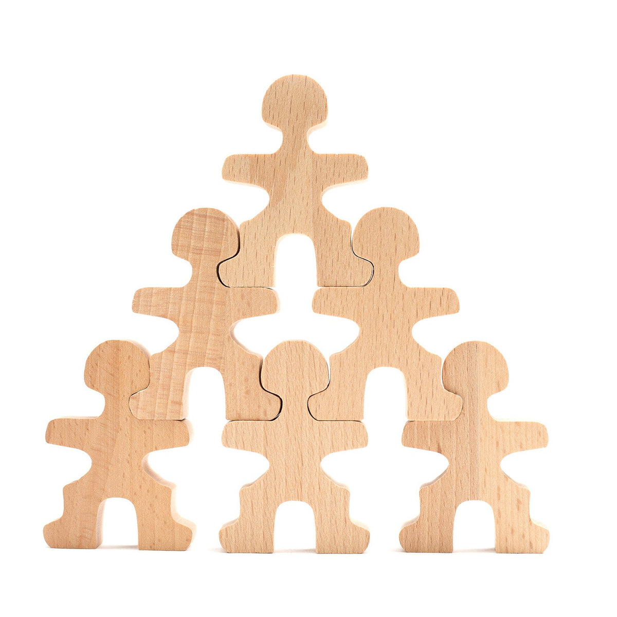Wooden Toy - Stacking Figures / Acrobats - Montessori Open-Ended Toy
