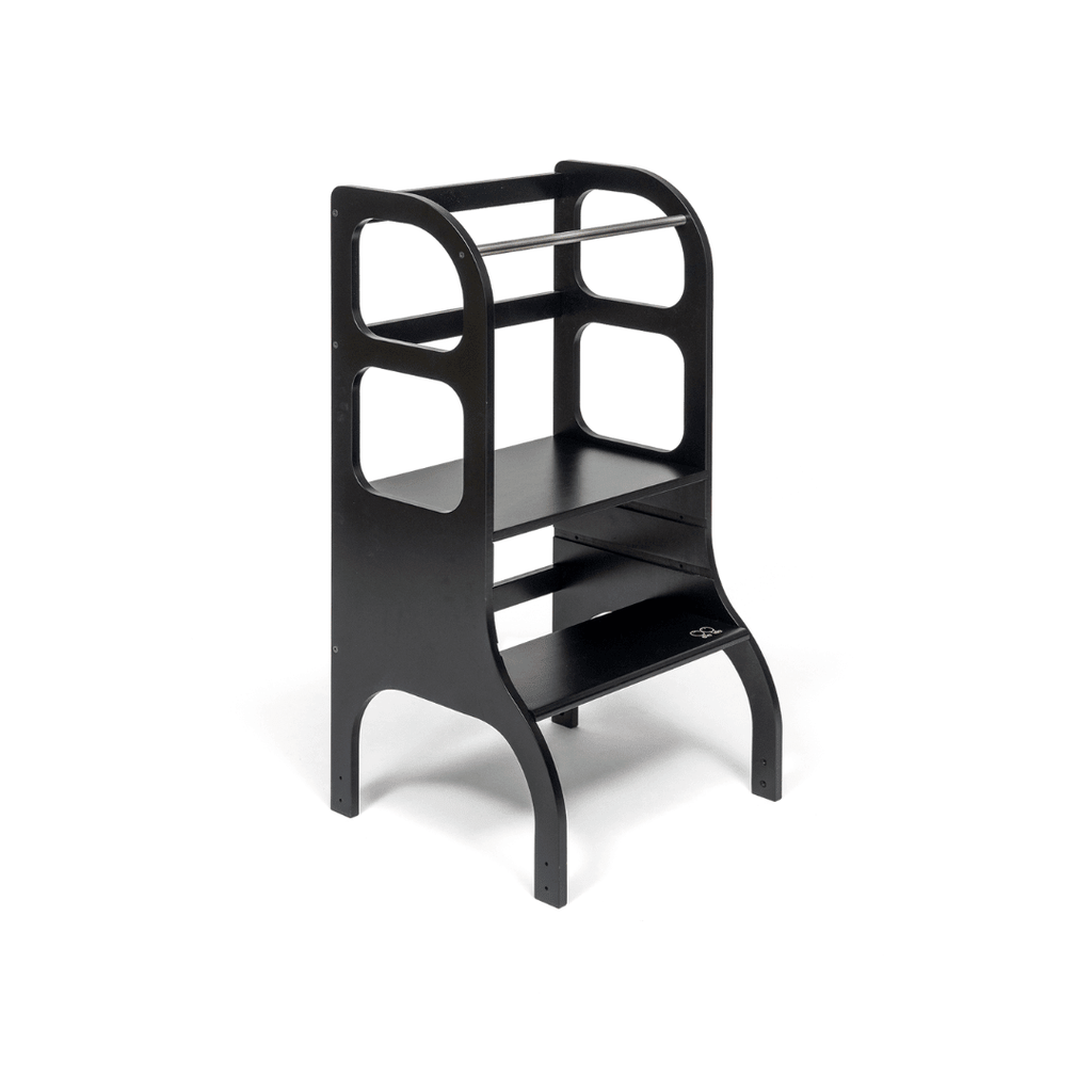 STEP UP Montessori Learning Tower - Adjustable Height - Black - Tiny Tugz™