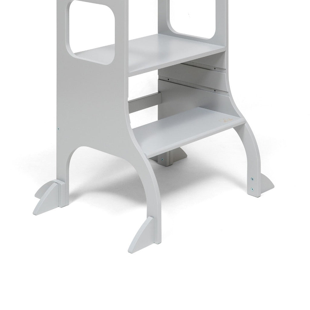 STEP UP Montessori Learning Tower with Support Legs - Grey - Tiny Tugz™
