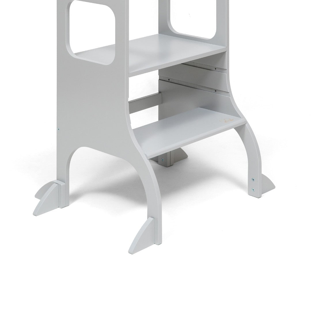 STEP UP Montessori Learning Tower with Support Legs - Grey - Tiny Tugz™