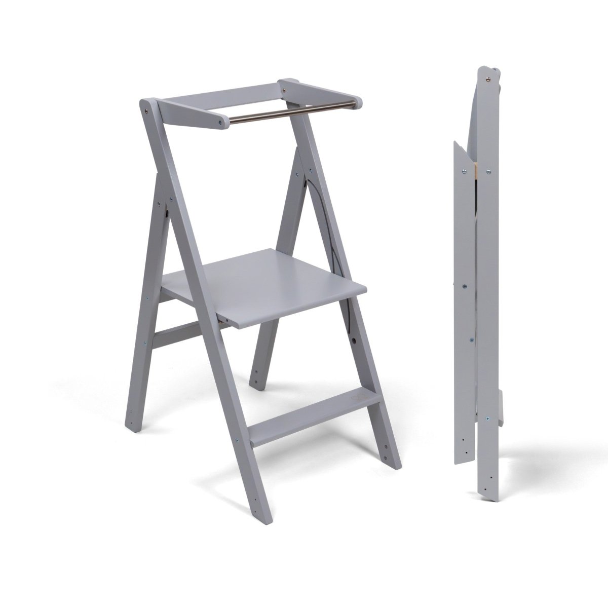 STEP'n'FOLD Foldable Montessori Learning Tower - Grey - Tiny Tugz™