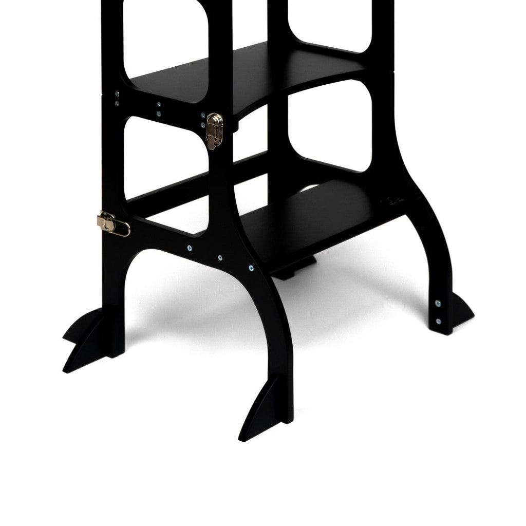 STEP'n'SIT® 2-in-1 Learning Tower & Table with Support Legs - Black - Tiny Tugz™