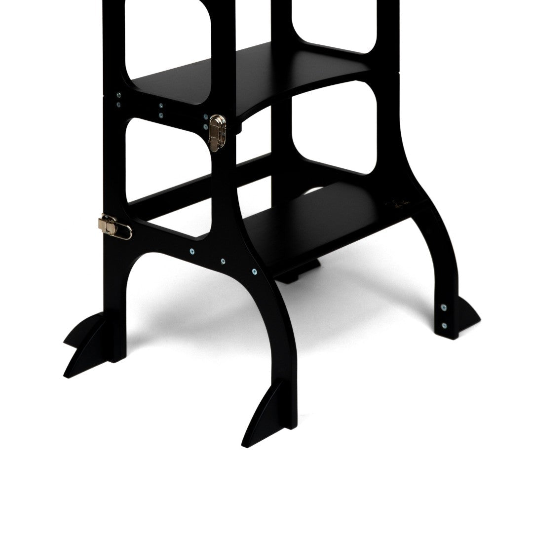 STEP'n'SIT® 2-in-1 Learning Tower & Table with Support Legs - Black - Tiny Tugz™