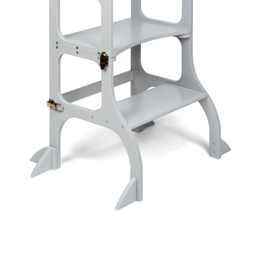STEP'n'SIT® 2-in-1 Learning Tower & Table with Support Legs - Grey - Tiny Tugz™