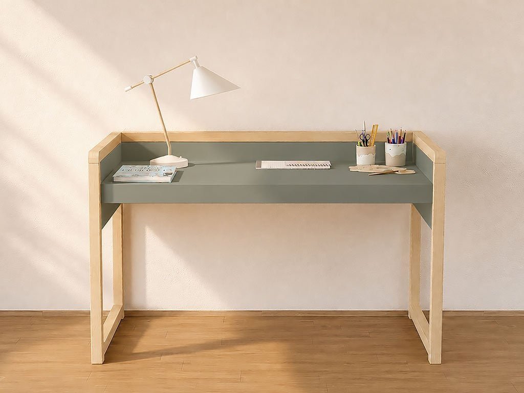STOLLY Kids' Desk with 2 Height Settings - 120x64 cm - Solid Spruce Legs - Tiny Tugz™