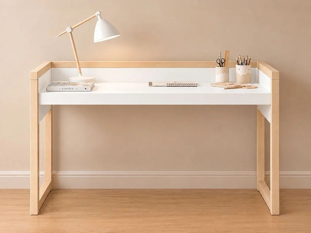 STOLLY Kids' Desk with 2 Height Settings - 120x64 cm - Solid Spruce Legs - Tiny Tugz™