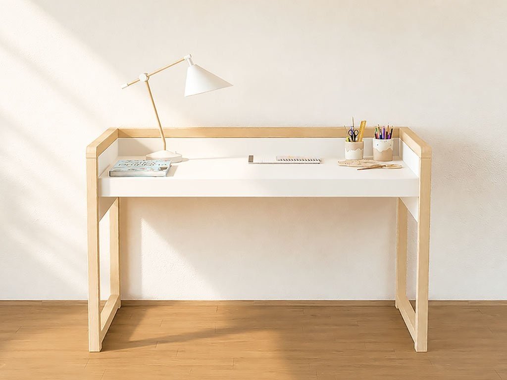 STOLLY Kids' Desk with 2 Height Settings - 120x64 cm - Solid Spruce Legs - Tiny Tugz™