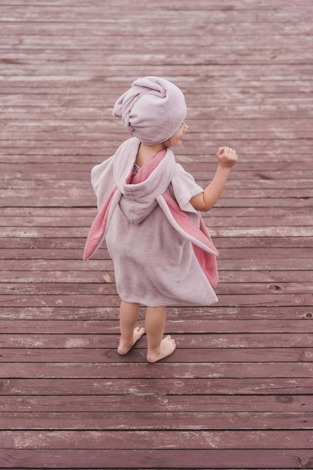 Surfbunny Kids Bath Poncho - Pink