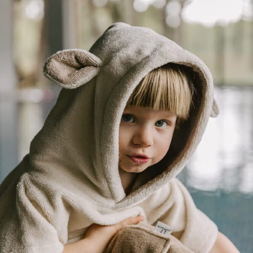 Surfsheep Kids Bath Poncho - Beige
