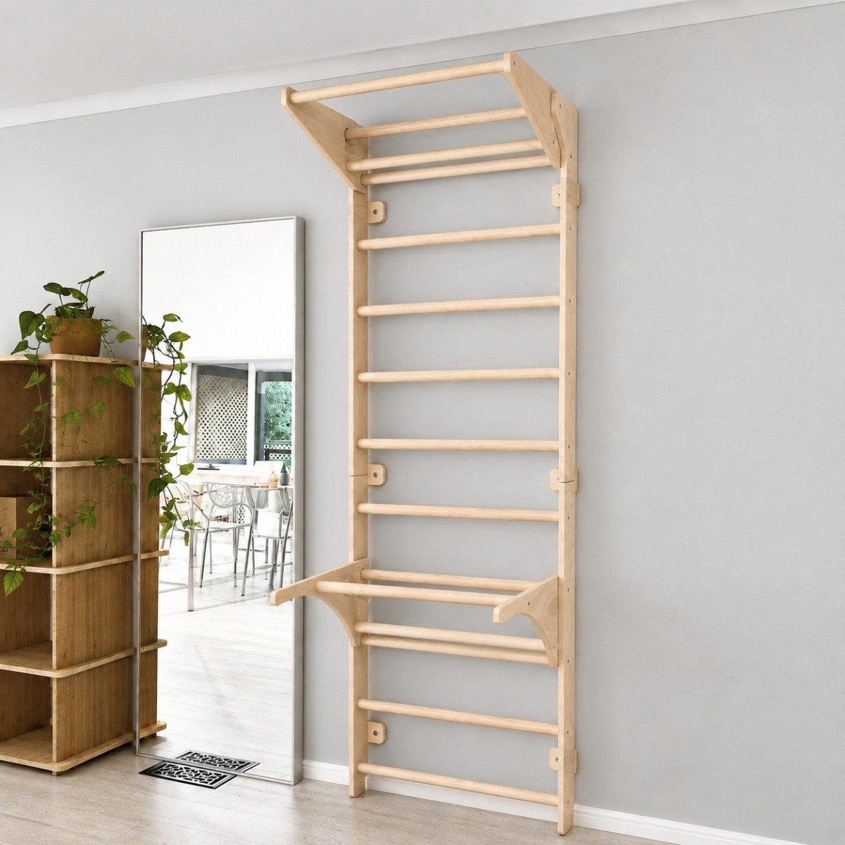 Swedish Ladder with Pull-Up Bar and Dips Bar - Tiny Tugz™