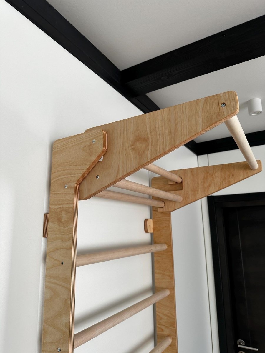 Swedish Ladder with Pull-Up Bar and Dips Bar - Tiny Tugz™