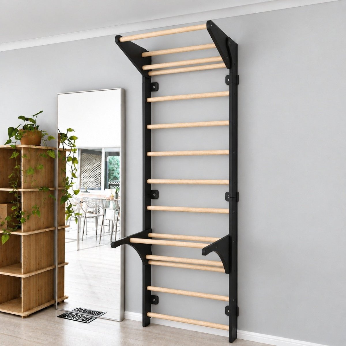 Swedish Ladder with Pull-Up Bar and Dips Bar - Tiny Tugz™