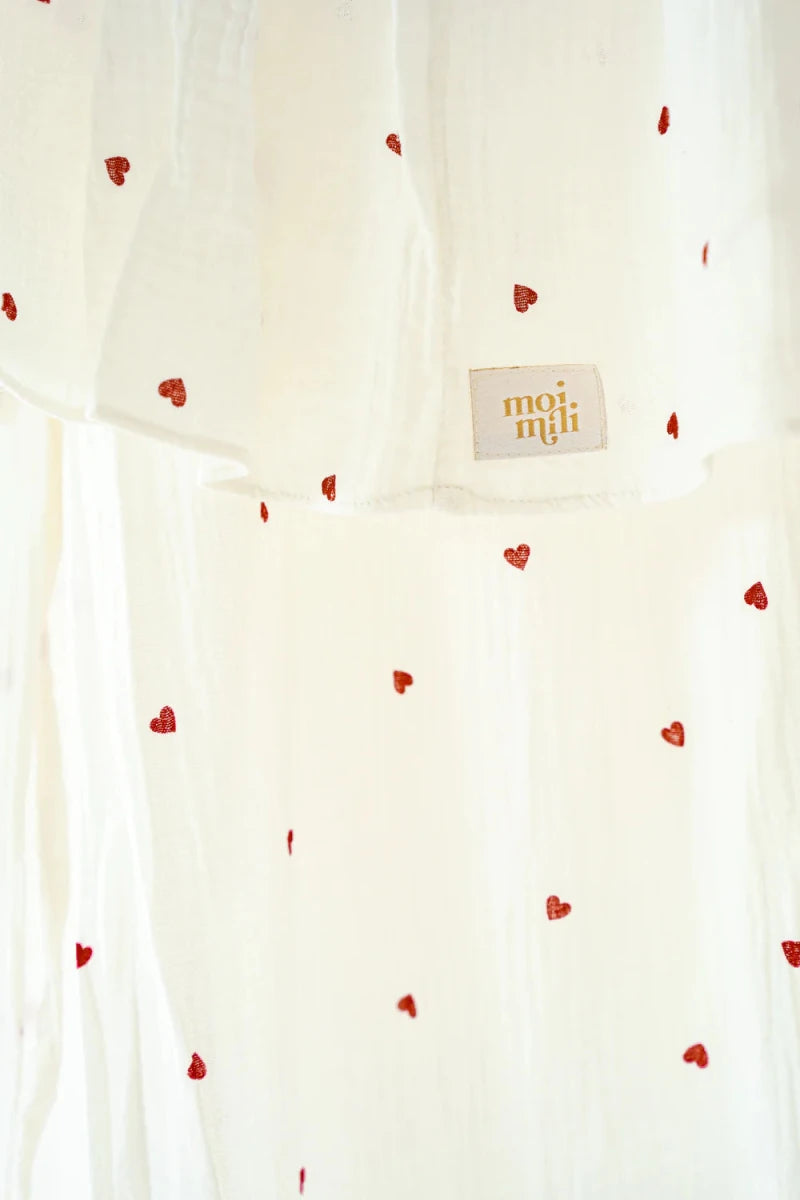 Sweet Hearts Muslin Cotton Bed Canopy for Babies & Kids (0–6y) - Tiny Tugz™