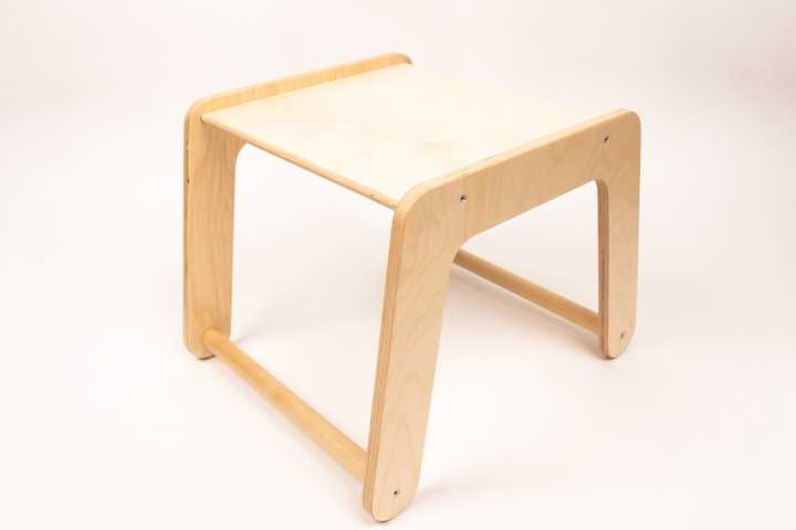Table & Chair Add-On for 2-in-1 Triangle Climber & Swedish Wall – Natural Wood - Tiny Tugz™