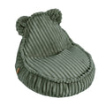 Teddy Beanbag Pouf for Kids - Churros Corduroy, 58 x 50 x 67 cm (Olive Green) - Tiny Tugz™