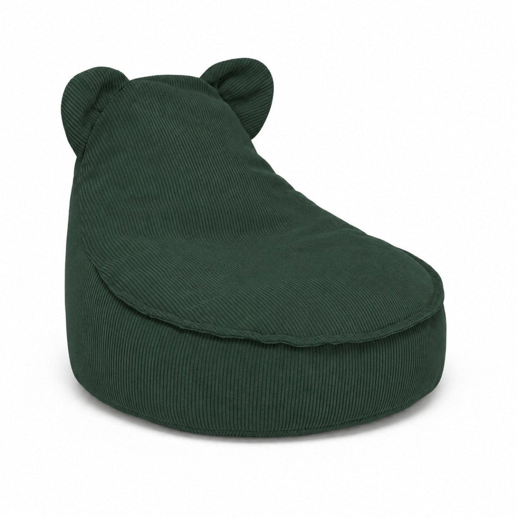 Teddy Beanbag Pouf for Kids - Slimcord Corduroy (Forest Green) - Tiny Tugz™