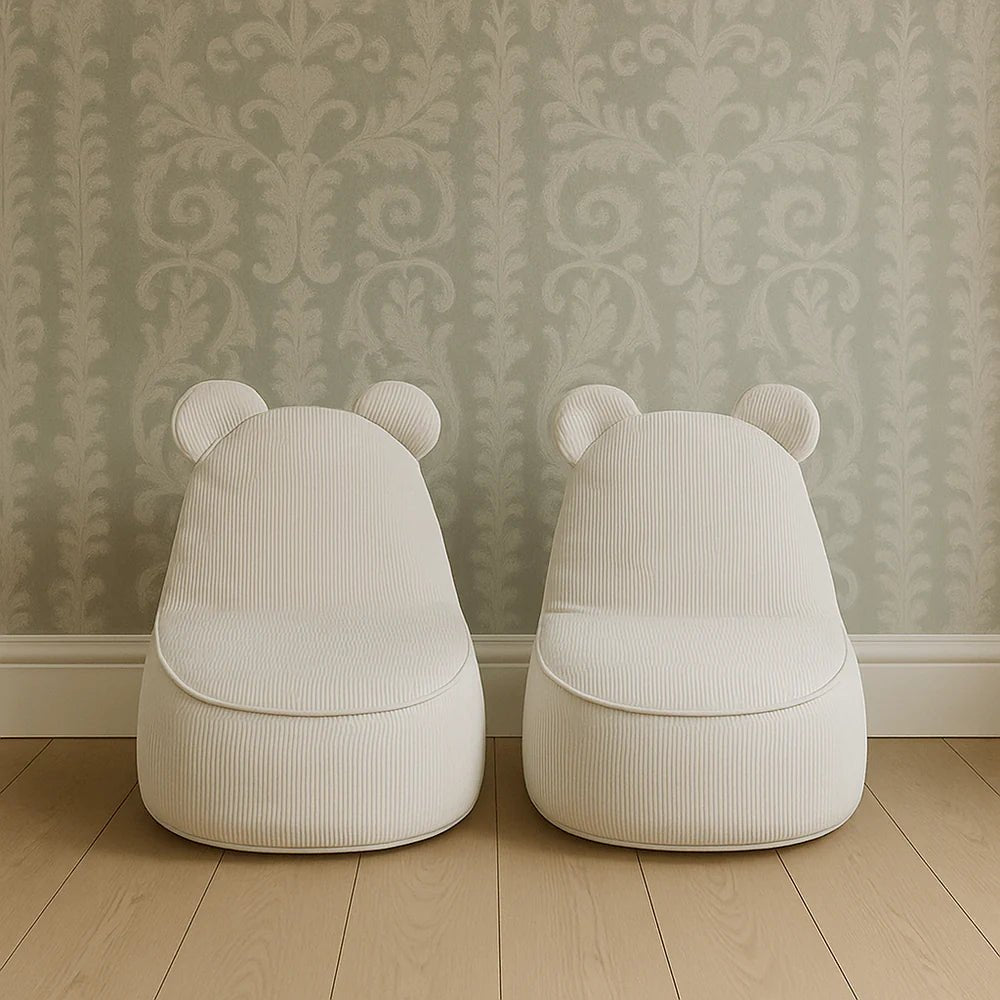 Teddy Corduroy Beanbag Pouf for Children (Brown) - Tiny Tugz™