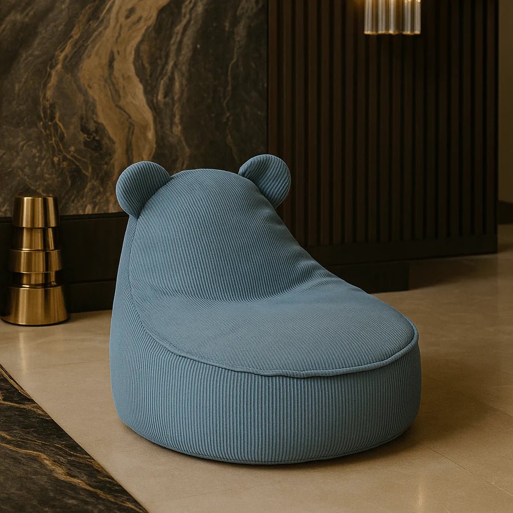 Teddy Corduroy Beanbag Pouf for Children (Brown) - Tiny Tugz™