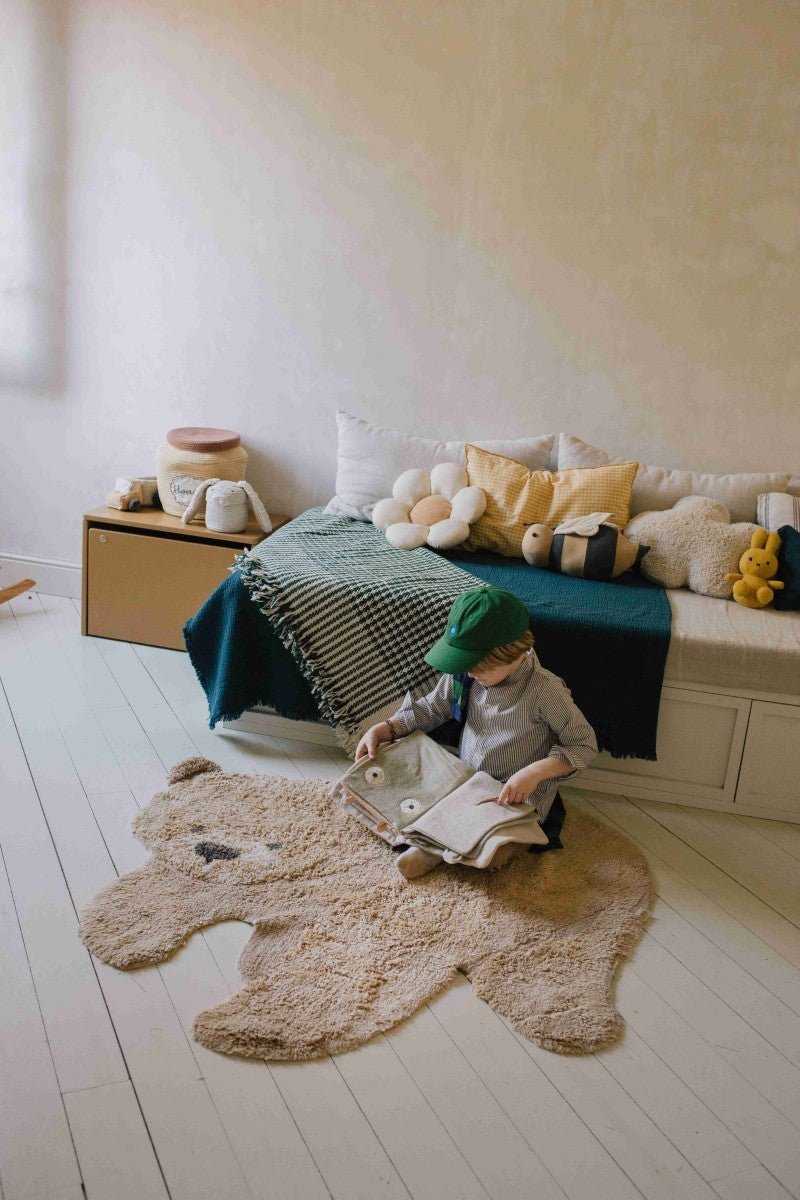 Teddy Cotton Rug for Kids (120 x 122cm) - Tiny Tugz™