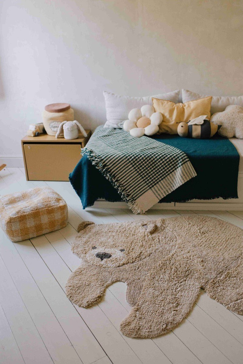 Teddy Cotton Rug for Kids (120 x 122cm) - Tiny Tugz™