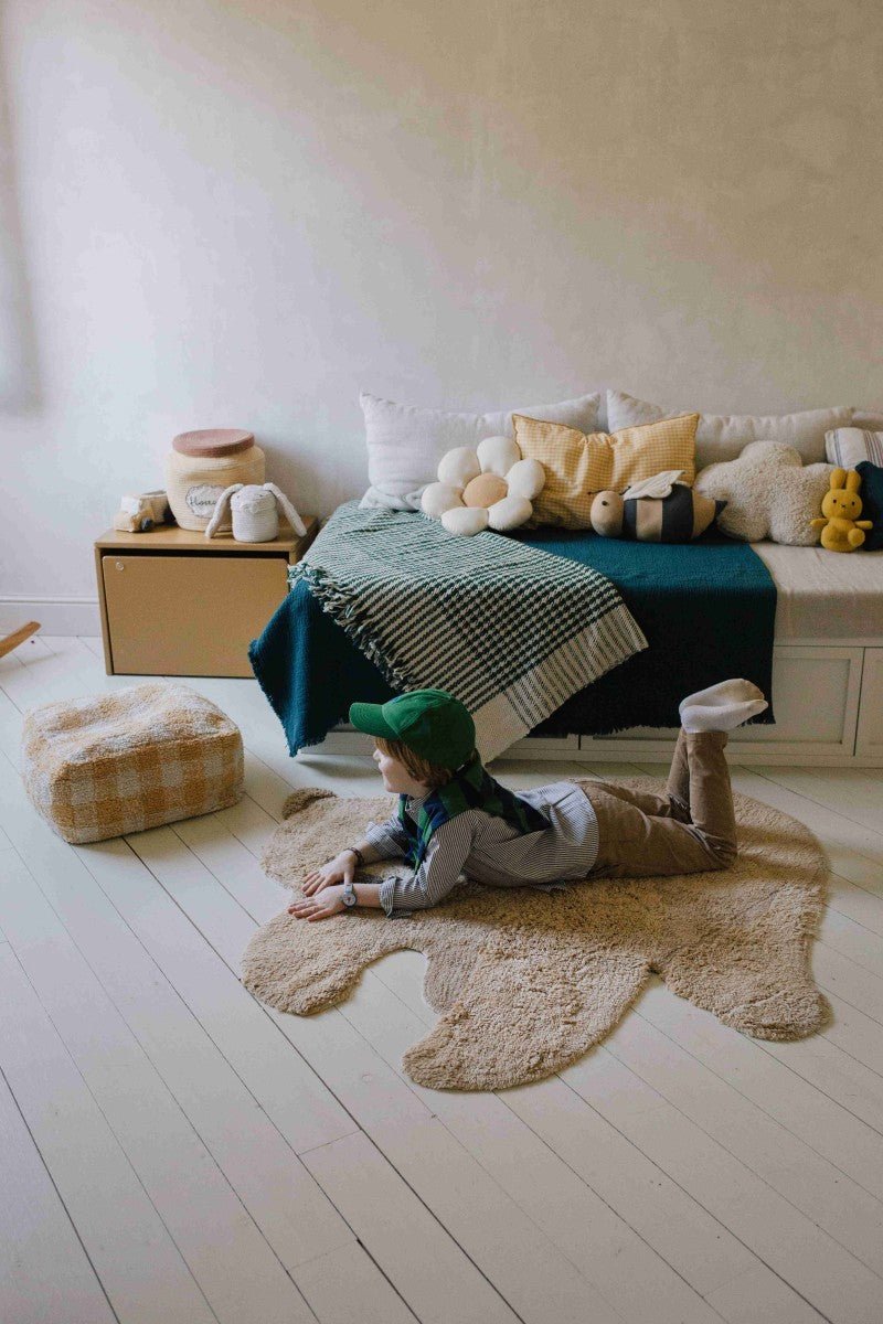 Teddy Cotton Rug for Kids (120 x 122cm) - Tiny Tugz™