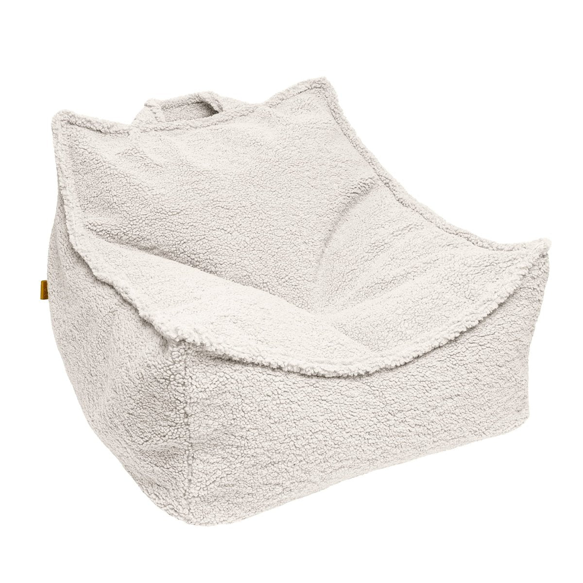 Teddy Fleece Beanbag Pouf for Children (Cream) - Tiny Tugz™