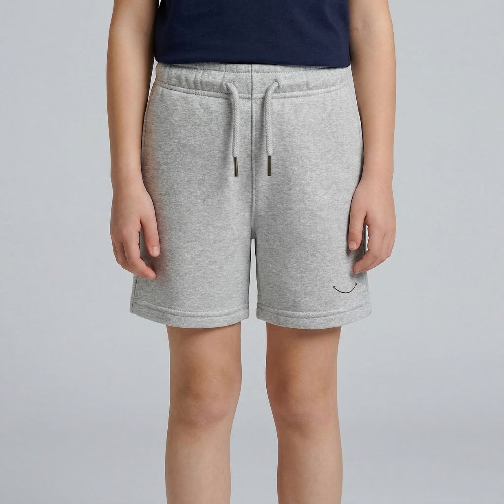 Teen Casual Organic Cotton Set (Navy T-Shirt + Heather Grey Shorts) - Tiny Tugz™