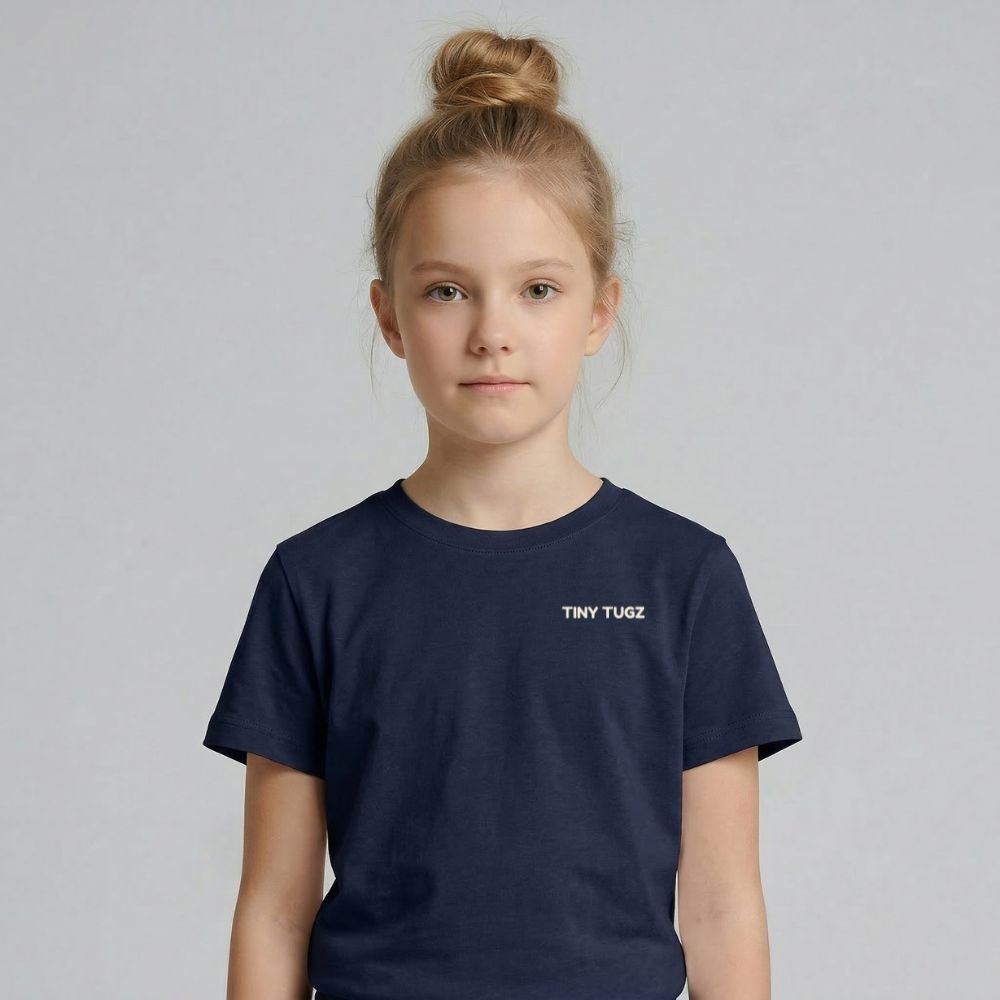 Teen Casual Organic Cotton Set (Navy T-Shirt + Heather Grey Shorts) - Tiny Tugz™