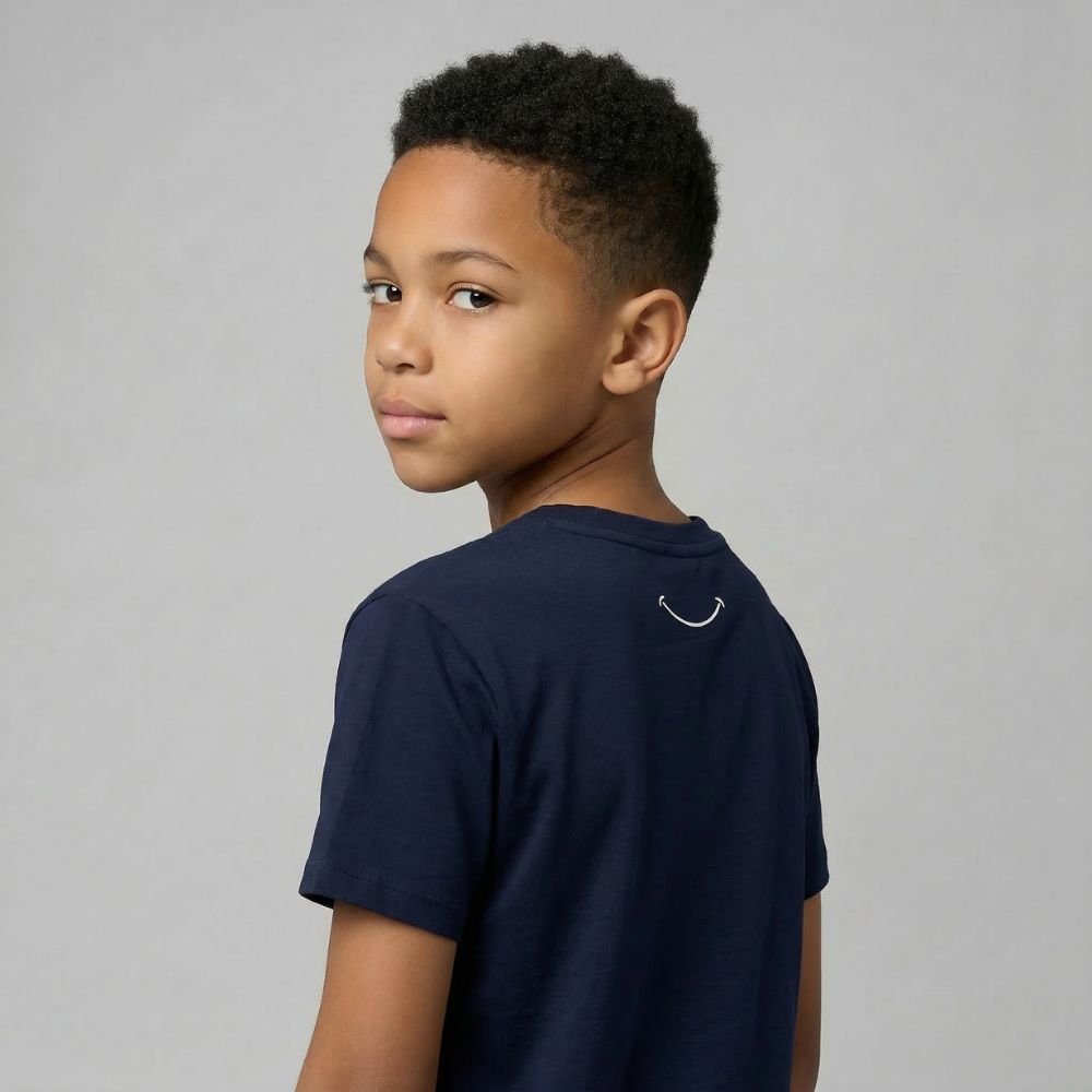 Teen Casual Organic Cotton Set (Navy T-Shirt + Heather Grey Shorts) - Tiny Tugz™