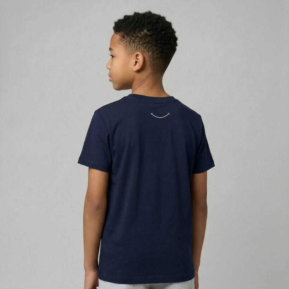 Teen Casual Organic Cotton Set (Navy T-Shirt + Heather Grey Shorts) - Tiny Tugz™