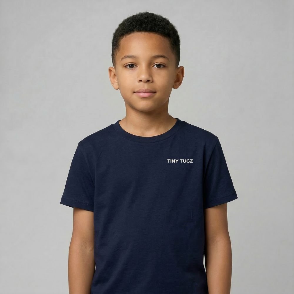 Teen Casual Organic Cotton Set (Navy T-Shirt + Heather Grey Shorts) - Tiny Tugz™