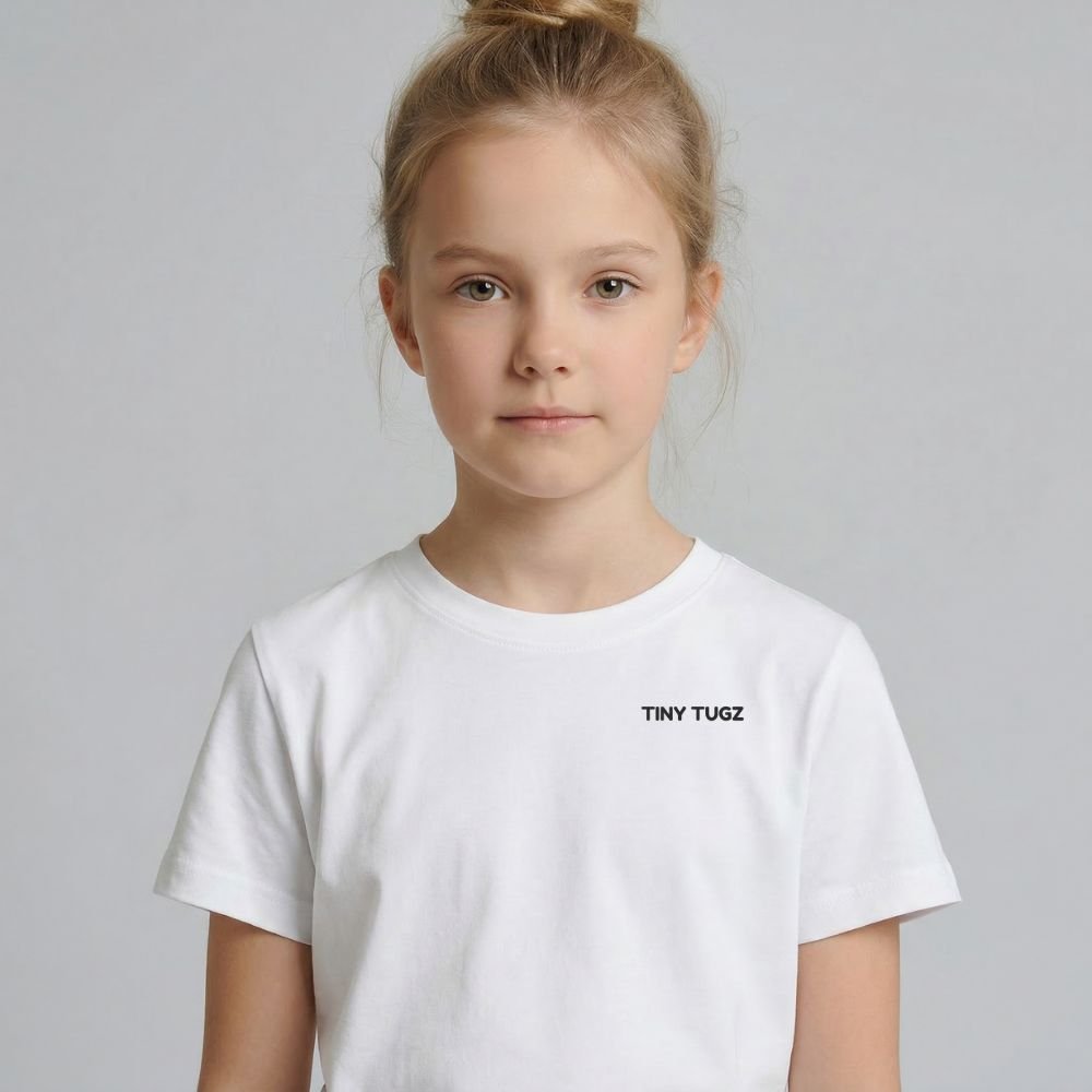 Teen Casual Organic Cotton Set (White T-Shirt + Navy Shorts) - Tiny Tugz™