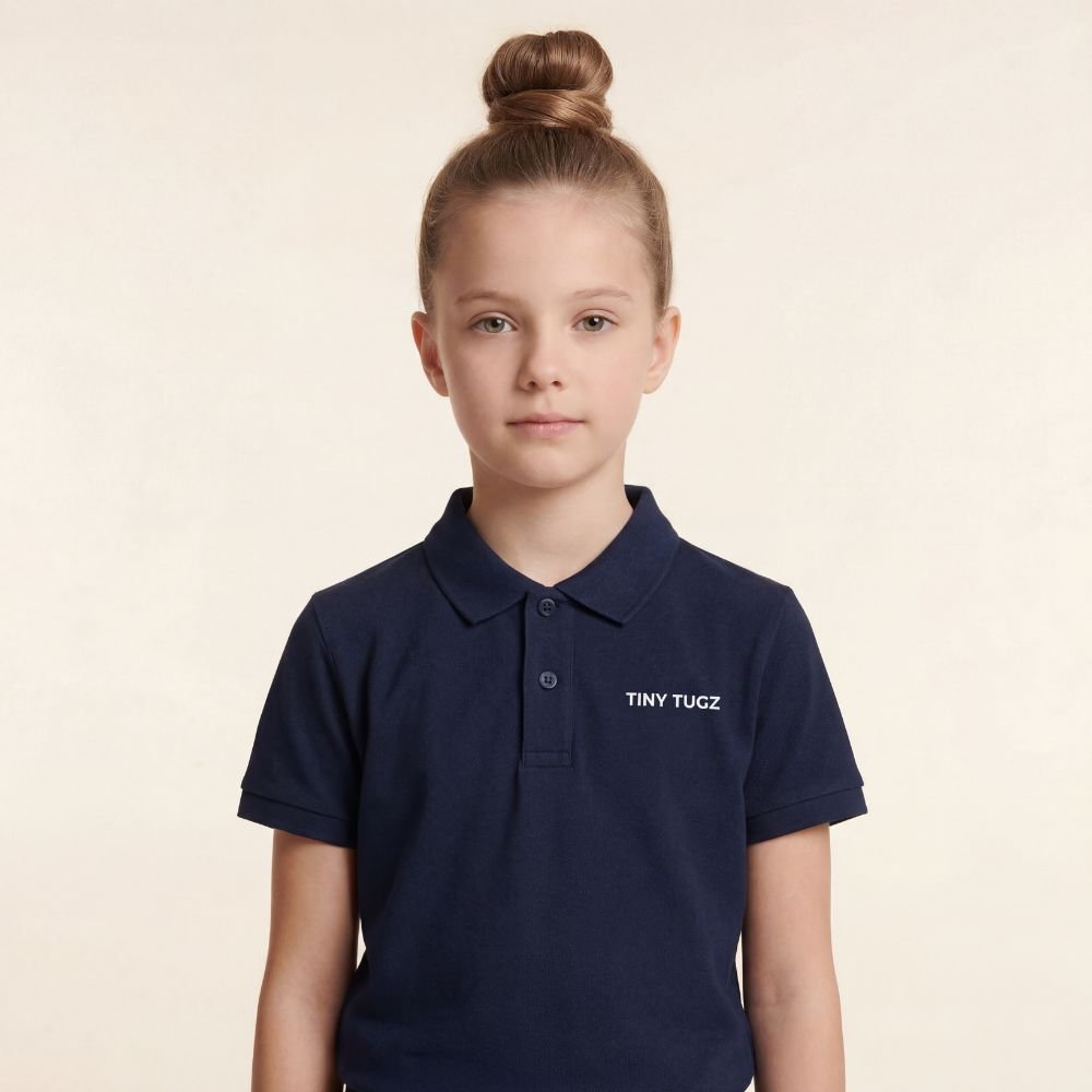Teen Smart Casual Organic Cotton Set (Navy Polo + Grey Shorts) - Tiny Tugz™